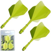 MageRabbit Dart Flights & Shafts 3pcs 2-in-1 Pro Accessories for Steel/Soft Tip Darts Precision Molded Black/Blue/Green