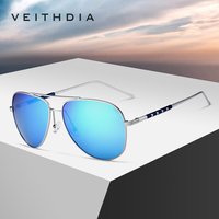VEITHDIA – lunettes de soleil polarisées pour hommes, Protection UV400, marque de styliste, classique, conduite en plein air, V2839