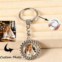Customized Time Gem Keychain Is Suitable for Bags Keychains Hanging Chains and Can Be as Photo Party Gifts Father's Day Gift