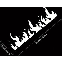 1PC Bold Flame Design Car Decals Black White Red Waterproof Vinyl Stickers For Auto Exterior Styling 30x8.3cm