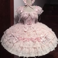 Vintage Gothic Retro Lolita Dress Women Victorian Lace Ruffle Long Sleeve Sweet Princess Style Daily Cosplay Party Dress