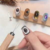 1/2pcs Oval Shaped Cat Eye Magnetic Auxiliary Tool Match with Nail Magnet Suck Hollow Cat Eye Nail Art Effect Nail Gel DIY Tool
