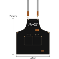 COKE Kitchen Apron for Women Men Waterproof Oilproof Apron Can Wipe Hands Cooking Baking Cleaning Universal Sleeveless Aprons