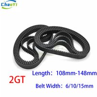 2GT Rubber Timing Belt Length 108 110 112 114 116 118 120 122 124 126 128 130 132 134 136 138 140 142 144 146 148mm Width 6/10mm