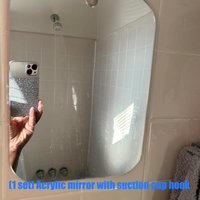 Fogless Acrylic Shaving Mirror with Suction Cup for Bathroom Makeup Station M4YD