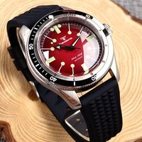 Miyota 8215 Tandorio Red Blue 40mm Mechanical Automatic Diving Men Watch 200M Water Resistant Sapphire Screw Crown Reloj image 4