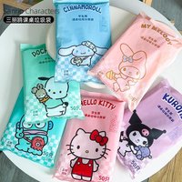 Kawaii Hello Kitty My Melody Cinnamoroll Pochacco Student Desk Garbage Bag Cute Cartoon Convenient Sorting Bag Holiday Gift