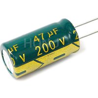 10PCS 200V47uf Aluminum Electrolytic Capacitor 47uf200v 200v 47uf 200V 47mf 200vdc 47MFD 200v47mf 47mf200v 10x20mm ±20%