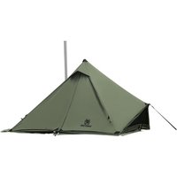 OneTigris CONIFER T/C Chimney Tent 1-2 persons Pyramid/Teepee Hot Tent With Tent Poles Snow Skirts for Camping & Bushcrafters