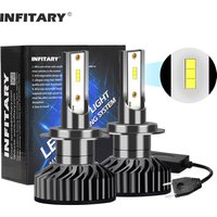 Infitary H7 H4 LED Car Headlight Canbus H11 H1 9005 9006 Headlamp 1860 Chip Vehicle Lamp HB3 HB4 Light 6500K White Bulb for Auto