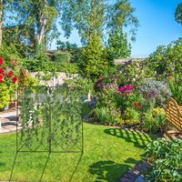 2Pcs Gardening Climbing Plant Support Stand Foldable Trellis Stable Frame for Vines Beans Cucumbers Grapes Vine Holder