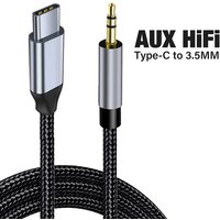 Car AUX Audio Cable Type-C USB C To 3.5mm Jack AUX Cord Car Speaker Headphone Adapter For Samsung Xiaomi Realme Type-C Converter