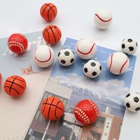 DIY Basketball Football Baseball Tennis Resin Fridge Magnets Stereoscopic Creativity Ornament Home Decor Office Postcard Fixed