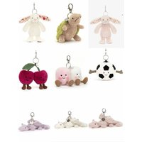 JC Cotton Candy plush keychains, Cherry key plush keychains, Rabbit plush keychains, Flying Dragon plush keychains, Aas gifts