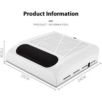 80W Nail Dust Collector With Remove Filter Powerful Vacuum Fan Vent Nail Dust Extractor For Acrylic Nail Salon Equipment