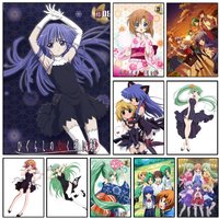 H-Higurashi When They Cry Poster Self-adhesive Art Waterproof Paper Sticker Coffee House Wall Decor