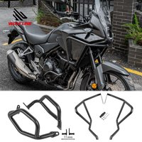 WOLFLINE Sturzbügel für Honda NX400 NX 500 2024 2025 2026 Oberer & Unterer Motorschutz Schwarzer Stahlrahmen Stoßfänger-Schutz Modifikation