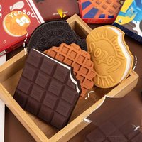 Chocolate Fragrance Styling Notebook, Creative Mini Portable Notebook-Biscuit, Contains 80 pages of paper(With Packaging Box)