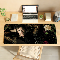 Damon Salvatore Vampire Diaries MousePad Non-slip Locking Edge PC Laptop Accessories Rubber Office Keyboard Game XXL DeskMat