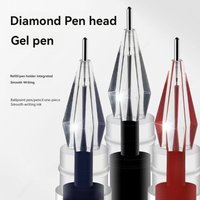 12 Pcs/Set 0.38mm Large-capacity Diamond Tip Gel Pen Black/Blue/Red Ink Exam Signing Writing Office Supplies Pens Back To School