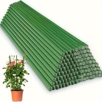Premium Gift Metal Plant Support Stakes, Green Plastic Coated Steel Pipe, Exquisite Vine Support for Gardening Enthusiasts H0983