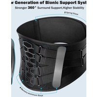 Breathable Back Brace 4 Aluminum Stays Flexible Springs Waist Support Belt Lightweight Soft Pad Lumbar Support Herniated Disc