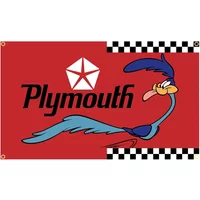 90x150cm Road Plymouth Runner Flag Polyester Printed Garage or Outdoor Decoration Banner Tapestry