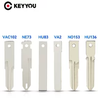 KEYYOU 1PCS For Renault Nissan Citroen Peugeot 307 207 308 Remote Car Key VAC102 VA2 HU83 NE72 Blank Uncut Key Blade