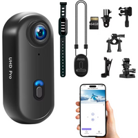Mini Camera Pocket 4K Magnetic Wearable WiFi Bike Motorcycle Camera Friendly Cam with Waterproof Shell for Casual Cycling Vlog