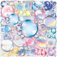 50-Pack Transparent Colorful Bubble Stickers PET Waterproof Decorative DIY Sticker for Phones Laptops Stationery Luggage