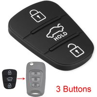 3 Buttons Remote Car Key Shell Fob Rubber Pad for Hyu-ndai Solaris Accent Tuc-son l10 l20 l30 IX35 K-ia K2 K5 Rio Car Key Case