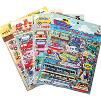 9 Styles Cute Double Layer 3D Foam Stickers Alphabet Cars Food Cartoon for Notebook Journal Phone Case Decoration
