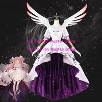 Anime Magical Girl Madoka Magica Cosplay Costume White Dress Halloween Carnival Party Outfit