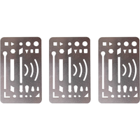 3 Pcs Erasing Shield Drawing Drafting Steel Template Stainless Metal Tool Craft Stencils Eraser Templates Circle Tools Geometric