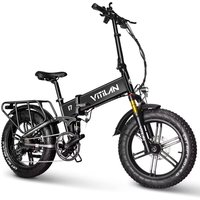 AliExpress NONE Vitilan i7 Pro 3.0 E-bike for Adults 48V20AH 750W Folding E-Mountain bike 20 inch Fat Tire Off Road Electric Bike
