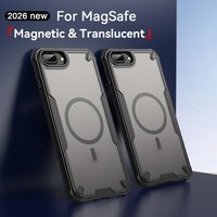 Magnetic Luxury Matte Translucent Armor Shockproof Case For iPhone SE3 SE2 6 7 8 Plus 7Plus 6S For Magsafe Wireless Charge Cover