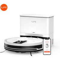 ILIFE A12 Pro Robot Odkurzacz i Mop w Jednym, Stacja Samoczynnego Opróżniania na 60 Dni, Nawigacja LiDAR, Mapowanie Domu, Strefy Zakazu Wejścia, WiFi 2.4G/Aplikacja/Alexa/Pilot, do Twardych Podłóg