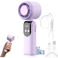 Portable Handheld Fan 2400mAh 5-Speed Settings Foldable Neck-Wear Fan Perfect for Summer Outdoors and Travel Cooling Fan