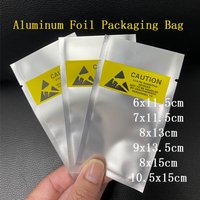 Aluminum Foil Anti-Static Shielding Bags ESD open top Package Waterproof Storage Cable Battery Packaging bag Frosted Translucent