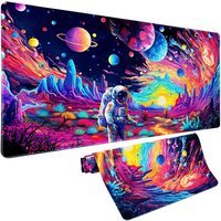 Cyberpunk Astronaut Mouse Pad Desk Mat FantasyPlanet Space Large Gaming Mouse Pad AnimeDesk PadMousepad Extended Mat Futuristic