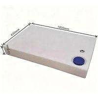 80L Gray Plastic Water Tank with Lid for RV Trailer Modification, Heavy Duty PE Clear Water Storage Box