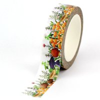 NEW 1PC. 10M Decor Cute Forest Wild Colorful Mushrooms and Leaves Paper Washi Tape Journal Adhesive Masking Tape Stationery