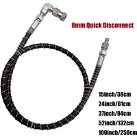 New Remote Fill Whip Long Microline Hose HPA Charging Spring Cover Hose Female And Male 90 Degree End 8mm Quick Disconnector