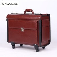 18 Inch Business Carry On Luggage, Pilot Flight Attendant Rolling Suitcase, Portable Lawyer Briefcase Tool Trolley Case