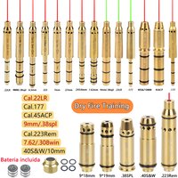 Dry Red Dot Lasers Trainer Cartridge Tactically Bore Sight Training Ammunitions Easy Use 9mm 9x19mm 380ACP 380ACP 223Rem 45ACP