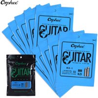 Orphee Single String Ersatz für akustische E-Gitarren saiten 10er Pack High Carbon Stahl kern & Nickel legierung super leicht