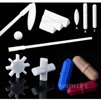 PTFE Magnetic Stirrer Stir Bar Gear Shape , Spherical , Cruciform , Triangle , Recycling Rod,Various shapes White Stirring Bars