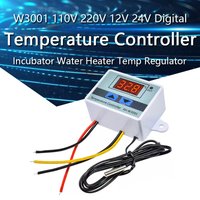 1-10PCS W3001 220V 12V 24V Digital Temperature Controller Thermostat Thermoregulator Aquarium Incubator Water Heater Regulator