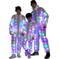 LED Light Up Jacket For Night Running Rave Dance Performance Waterproof Lighted Clothing Fancy Sparkling Electronic Tron Wear