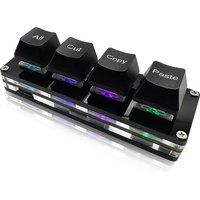 Mini 4-Key Select All Cut Copy Paste Macro Pad Ctrl A X C V Shortcut One Handed Keyboard RGB Gaming Mechanical Keyboard OSU Key